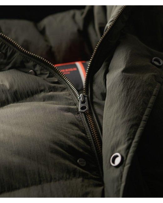 Superdry White & Co Hooded Long Puffer Jacket for men
