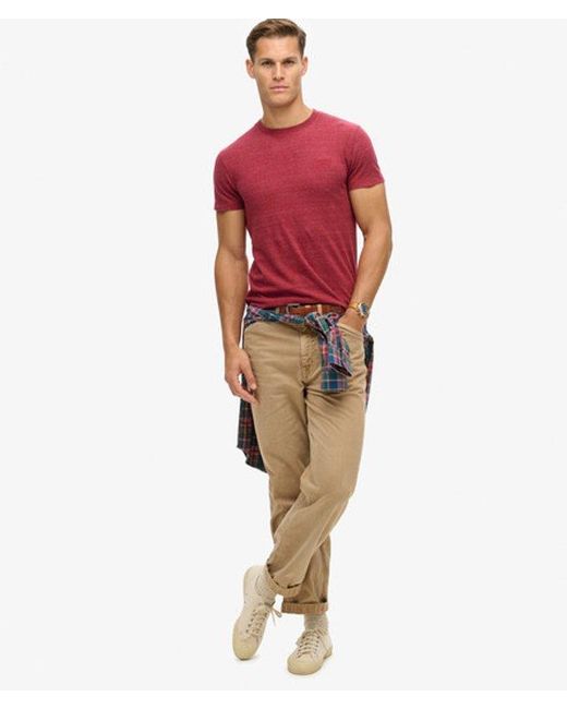 Superdry Red & Co Essential Logo T-shirt for men