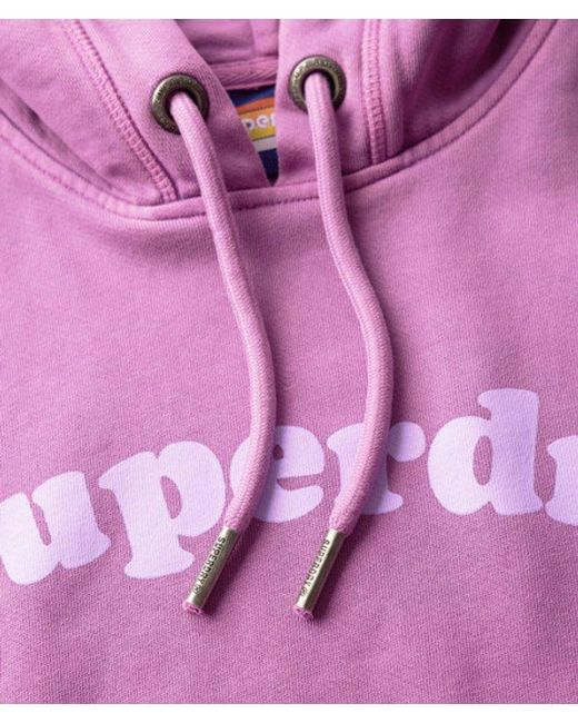 Superdry Purple & Co Cooper Tonal Logo Hoodie