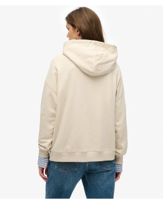 Superdry Natural Venue Metallic Relaxed Hoodie