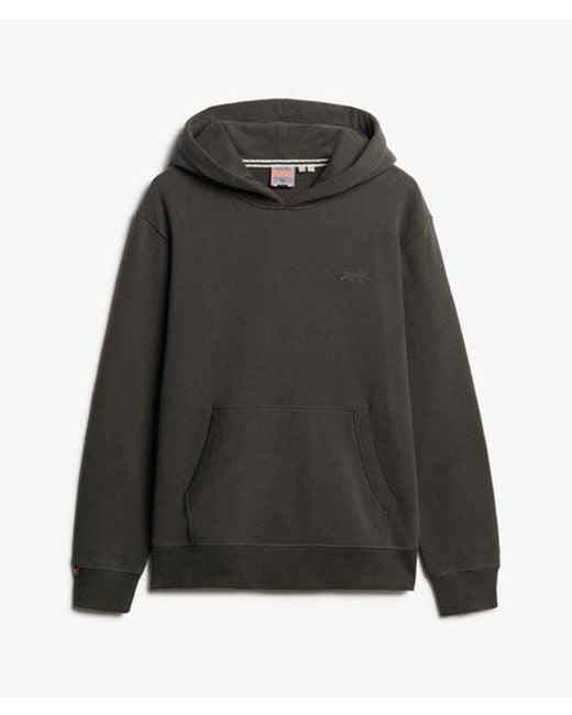 Superdry Gray & Co Essential Logo Half Brushed Hoodie for men