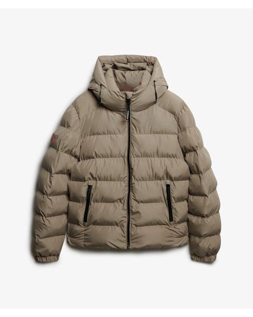 Superdry Natural Hooded Sports Puffer Jacket for men