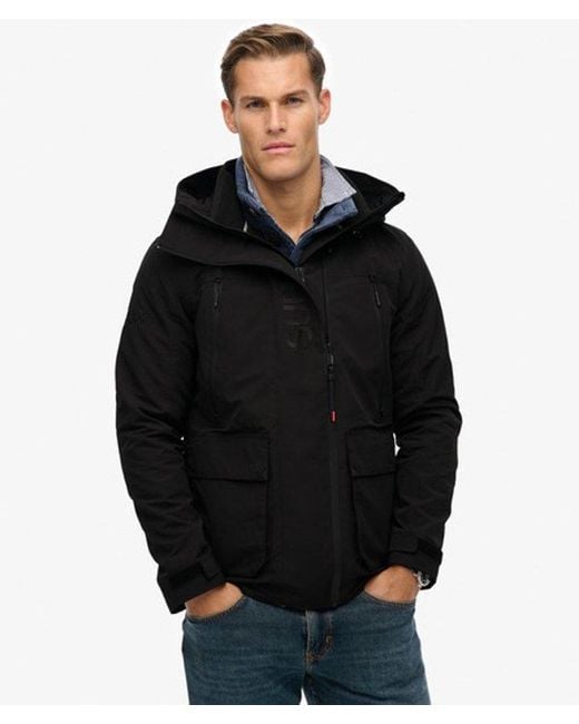 Superdry Black & Co Hooded Ultimate Embroidered Windbreaker for men