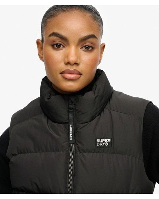 Superdry Black Sports Puffer Gilet