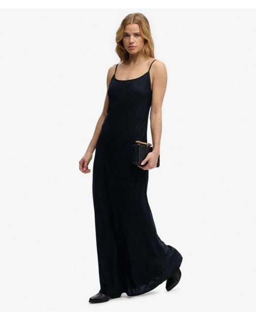 Superdry Black & Co Bias Cut Maxi Slip Dress