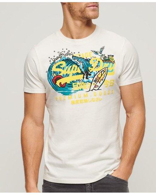 Superdry White La Graphic T-shirt for men