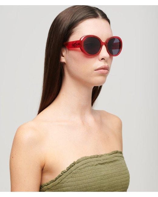 Superdry Pink & Co Sdr Oversized Bug Sunglasses