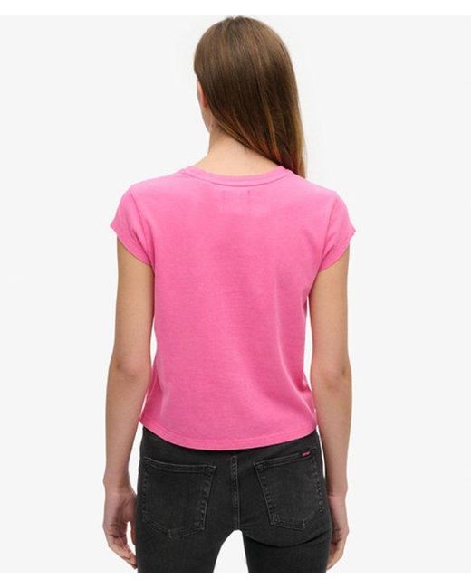 Superdry Red & Co Embellished Punk Cap Sleeve T-shirt