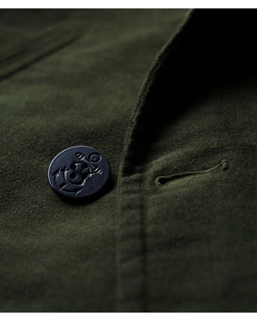 Superdry Green & Co The Merchant Store - Moleskin Pea Coat for men