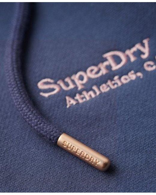 Superdry Blue Essential Logo Zip Hoodie