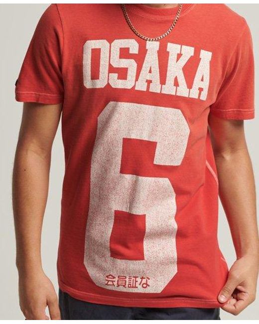 Superdry Red Limited Edition Vintage 03 Rework Classic T-shirt for men
