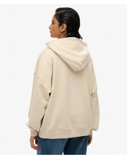 Superdry Natural Tokyo Vintage Logo Relaxed Hoodie