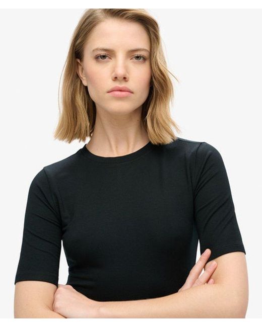 Superdry Black & Co Short Sleeve Midi Jersey Dress