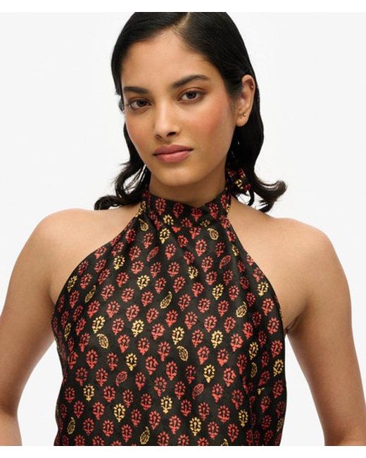 Superdry Black & Co Jacquard Halter Top