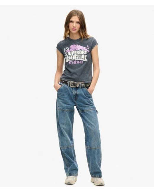 Superdry Blue & Co Varsity Burnout T-shirt