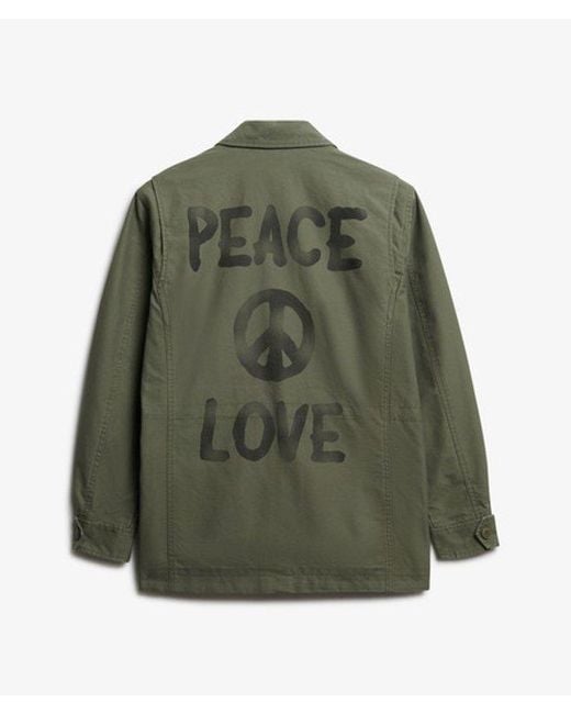 Superdry Veldjack Met Versieringen in het Green