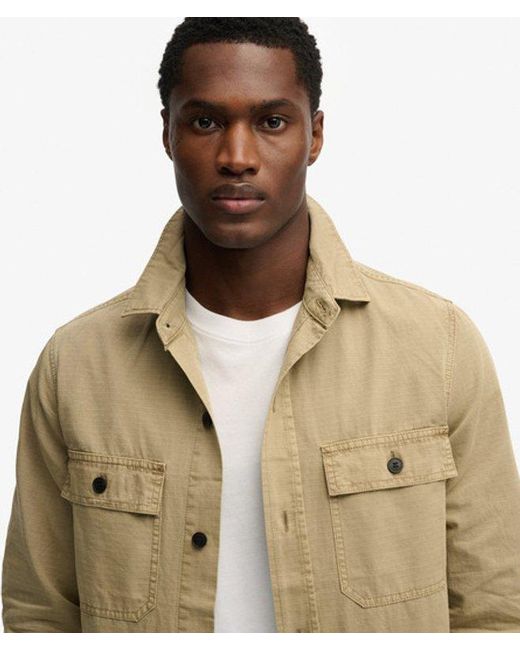Superdry Natural & Co Military Long Sleeve Shirt for men