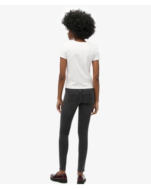 Superdry White & Co Cotton Vintage Mid Rise Skinny Jeans