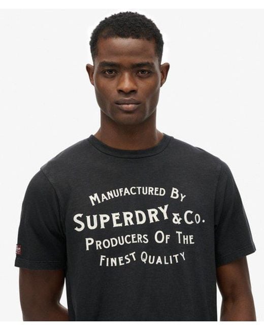 Superdry Black Copper Label Relaxed T-shirt for men