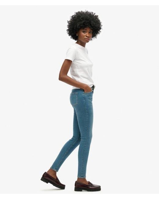 Superdry Blue & Co Cotton High Rise Skinny Denim Jeans