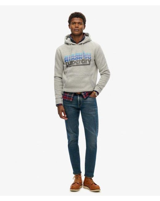 Superdry Gray Stacked Hoodie for men