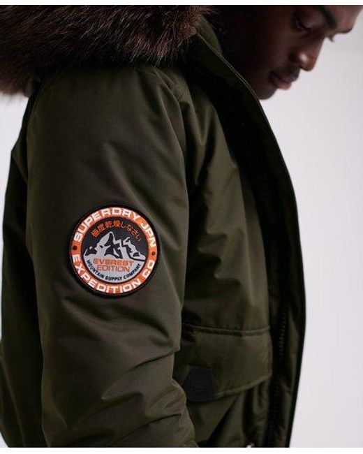 Superdry Black Everest Bomber Jacket Army for men