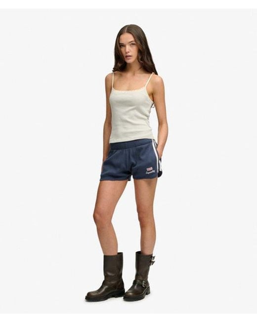 Superdry White Athletic Essential Lace Cami Top