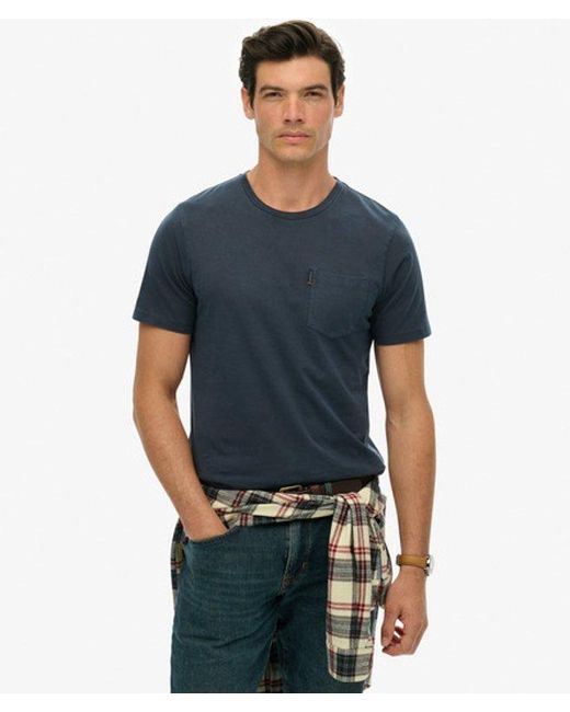 Superdry Blue & Co Classic Essential Pocket T-shirt for men