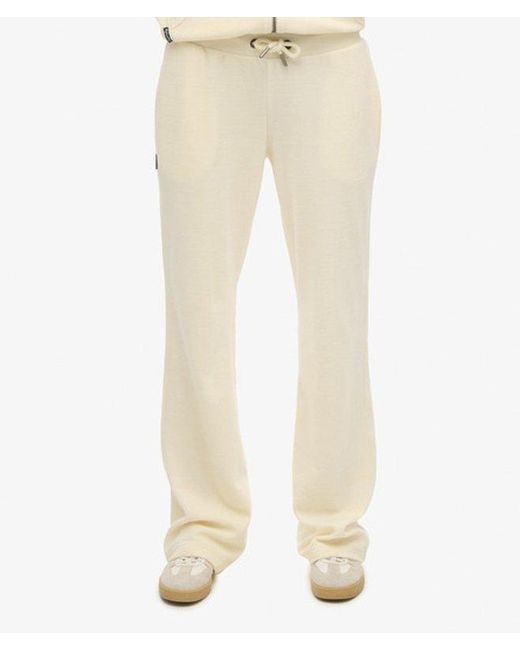 Superdry Natural Velour Wide Leg joggers