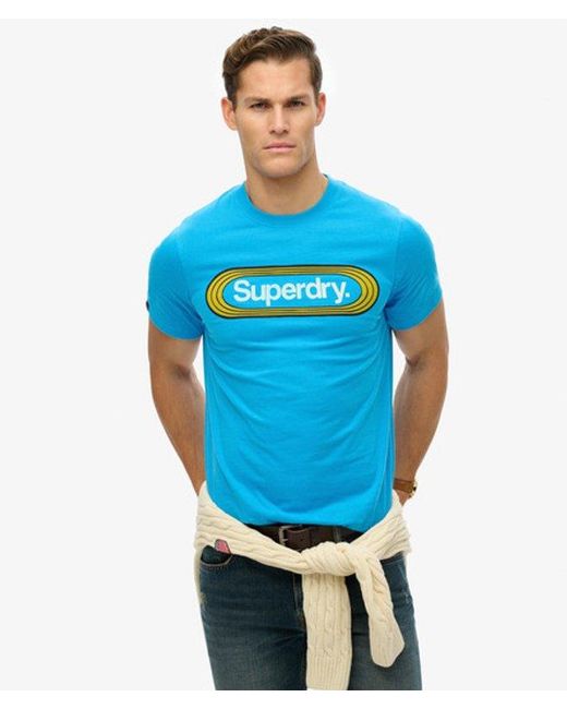 Superdry Blue & Co Vintage Trade Tab T-shirt for men
