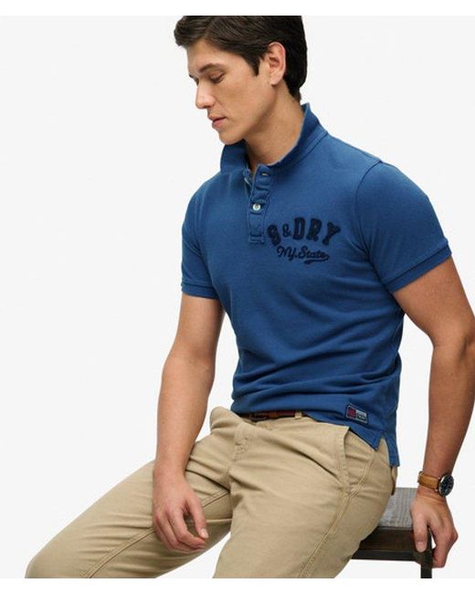 Superdry Blue & Co Vintage Athletic Polo Shirt for men
