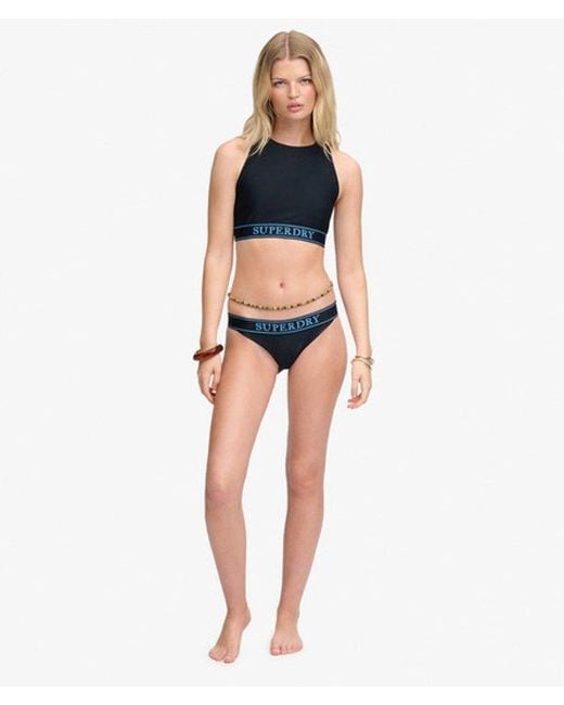 Superdry Black & Co Logo Classic Bikini Bottoms
