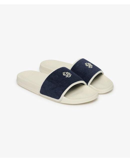 Superdry Blue & Co Towelling Pool Sliders