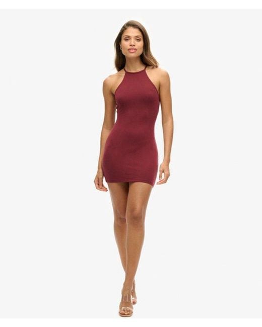 Superdry Red & Co Strappy Racer Jersey Mini Dress