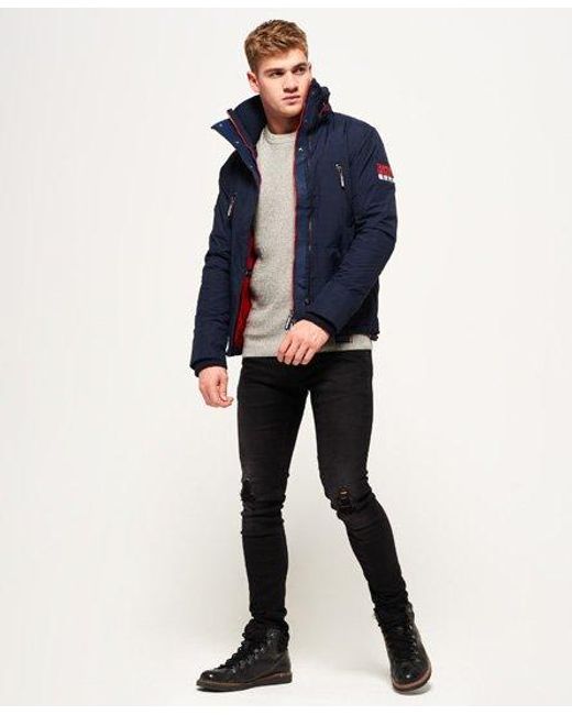 Superdry Blue Polar Sd-Windattacker Jacket Ink/Bright for men