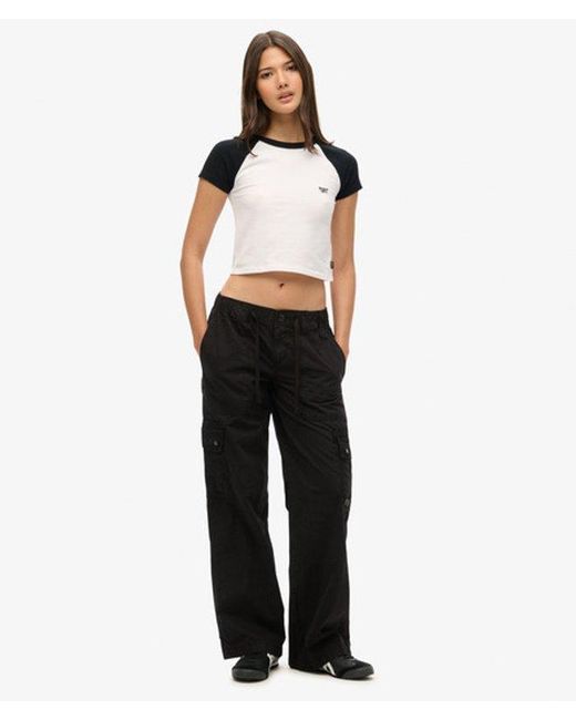 Superdry Black & Co Low Rise Utility Pants