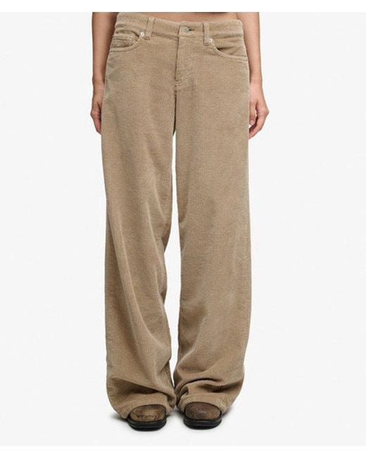 Superdry White & Co Mid Rise baggy Jumbo Cord Pants