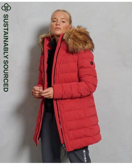 arctic tall puffer coat superdry