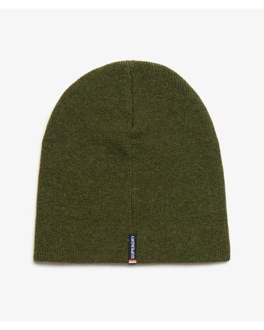Superdry Green & Co Essential Logo Knitted Beanie Hat for men