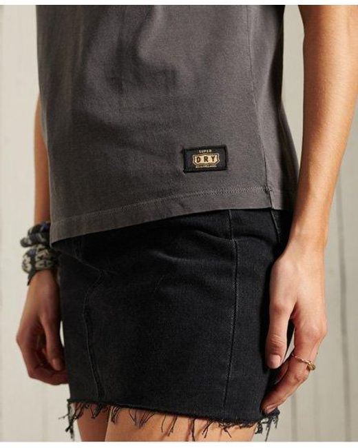 Superdry Brown Bohemian Band Vest Top Dark Washed