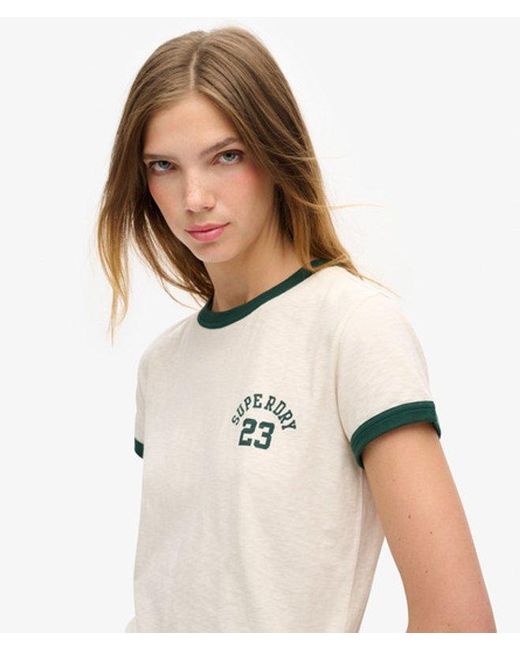 Superdry White & Co Athletic Essentials Ringer Fitted T-shirt