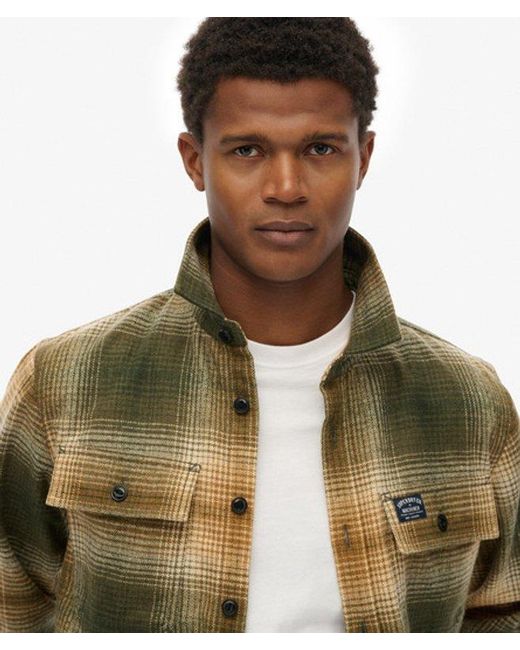 Superdry Green & Co Wool Blend Miller Overshirt for men