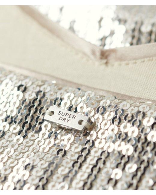 Superdry Natural & Co Sequin Cami Mini Dress