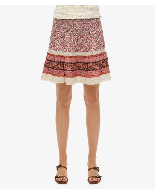 Superdry White & Co Patchwork Mini Skirt