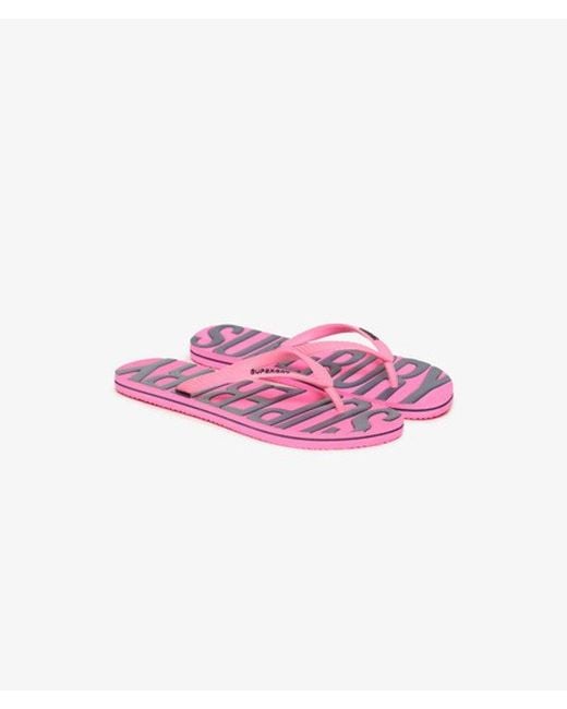 Superdry Pink & Co Vintage Flip Flops