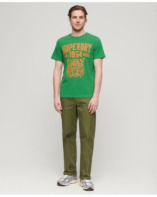 Superdry Green Track & Field Athletic Graphic T-shirt for men