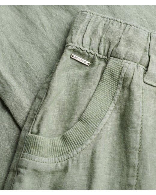 Superdry Blue & Co Linen Low Rise Pants