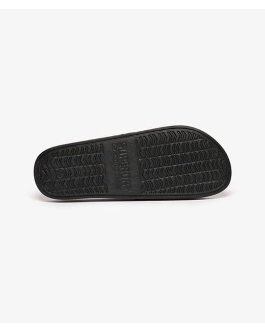 Superdry Black & Co . Pool Sliders for men