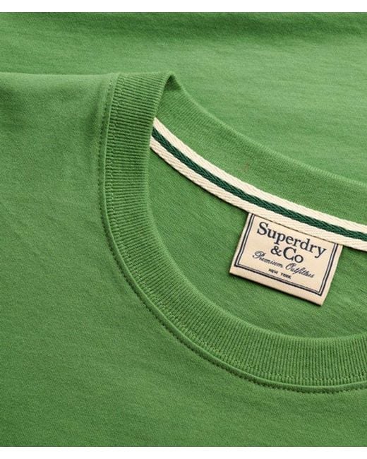 Superdry Green & Co Essential Stacked Logo Embroidered T-shirt for men