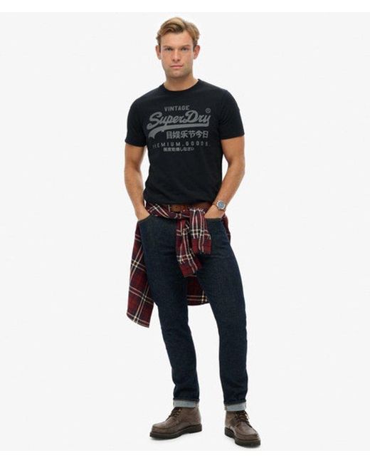 Superdry Black Vintage Logo Classic T-Shirt for men